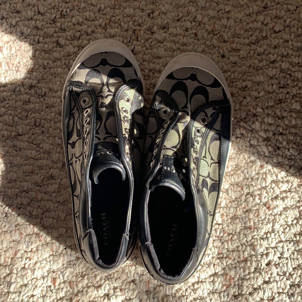 COACH slip on logo sneakers. Size 7.5.